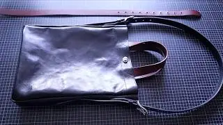 ［Leather craft］Making a Leather shoulder bag // 手縫いで丁寧に作るレザーバッグ