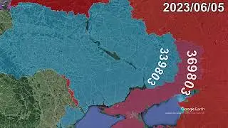 Russian Invasion of Ukraine: Every Day to July 1st, 2024 using Google Earth