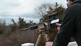 Lima Six Belt Fed AR15 Test Fire Left Side