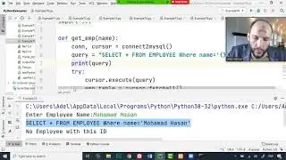 89 Python Handling Data Course MySQL Database   Search by like, between, and get all table data