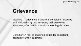 Grievance Meaning