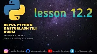 #python #dasturlash #12.2py_kurs_Ro’yxat bilan ishlash. O’zgarmas ro’yxatlar (Tuples)