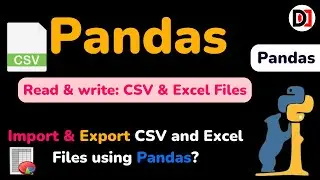 How to Read a CSV file into a Pandas Data Frame | Import And Export CSV & Excel In Pandas [HINDI]