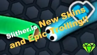 Slither.io - New Pewdiepie and Jelly Skins // Epic Trolling longest Snakes Gameplay!!!