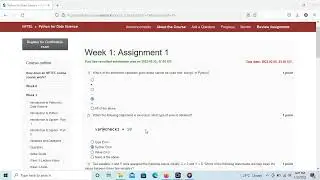 Python for Data Science NPTEL SWAYAM Course Week 1 Assignment Answers