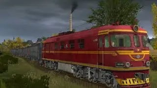 теп60-0190 с сидячими вагонами. Trainz android