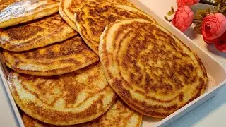 فطيرة بدون عجن ولا فرن ولا بيض 😍 تنجح 100% على المقلاة | فطور وسحور ✅
