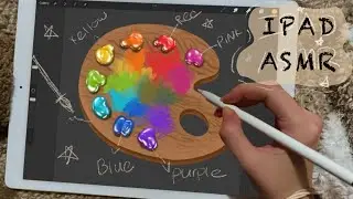 😴 iPad ASMR - Teaching you how to paint - Clicky Whispering - Writing Sounds