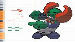 Tricky the Clown on The Piano (Friday Night Funkin') - Midi Art