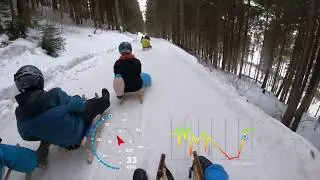 Bad Hindelang Rodeln 😱😎😣 -  blaue Piste mit Speed Anzeige