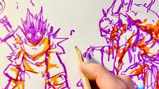 Drawing Anatomy For 8 HOURS Straight In HUGE Sketchbook | Anime Manga Sketch