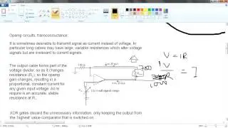 v6 transconductance op amp configuration for only current signals