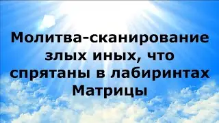 МОЛИТВА-СКАНИРОВАНИЕ ЗЛЫХ ИНЫХ, ЧТО СПРЯТАНЫ В ЛАБИРИНТАХ МАТРИЦЫ 