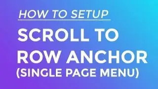 Create Anchor menu in WORDPRESS