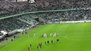 Legia -  Pogoń 31.10.2021 przeraźliwe gwizdy i głośne wypierdalać z żylety