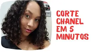 CORTE CHANEL DE BICO EM CABELO CACHEADO FÁCIL E EM CASA
