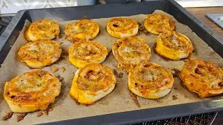 Pizzaschnecken schnell & einfach mit fertigen Pizzateig