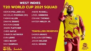 West Indies announce Squad for T20 World Cup 2021 | West Indies Squad for T20 World Cup 2021 | T20WC