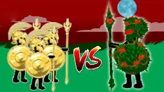 Golden Speartons VS Giant Leaf Spearton 💛 👍 Stick war:Legacy