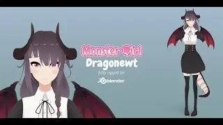 Monster Girl Dragonewt Rigged for Blender