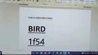 How to add a bird 🐦 symbol in a MSWORD file