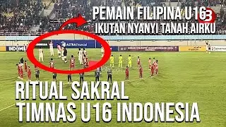 RESPECT! Pemain Filipina Ikuti Ritual Timnas U-16 Indonesia di Tengah Lapangan