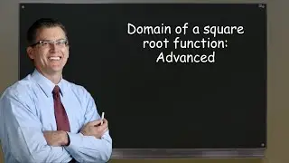 ALEKS | Domain of a square root function: Advanced