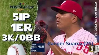 [NLCS] Ranger Suárez | Oct 1, 2022 | MLB highlights