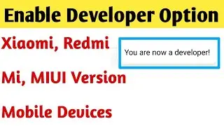 How To Enable Developer Option On Xiaomi, Redmi, Mi, Mobile Device's