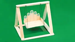 Popsicle stick crafts | How To Make Popsicle Stick Swing (DIY Miniature Jhula)