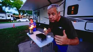 First trip towing w/ the F250, lightning storm and cancelled reservations!