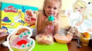 Плей До пластилин, набор ДОКТОР ЗУБАСТИК - СЮРПРИЗ от ЗУБНОЙ Феи Играем Play Doh Dr. Drill and Fill