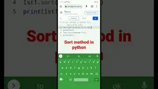 sort method in python list