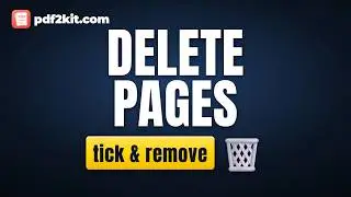 Delete Pages From a PDF - Free, No Upload