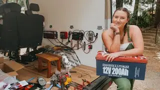 This Tiny Home On Wheels is Officially OFF GRID! | Installing Electrical and Solar #vanlife