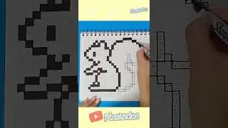 DIBUJO UNA ARDILLA PIXEL ART - PIXELADOS