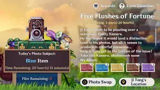 Five Flushes of Fortune - All BLUE Item from Glaze Lily at Qingce Village | Genshin Impact [2k]