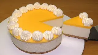 No-Bake Lemon Cheesecake | Lemon Yogurt Cheesecake (+ Lemon Curd Topping)
