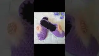 Үйге киетін аяқ киім тоқу/Вязание крючком /Домашние тапочки