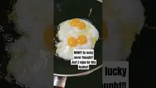 WOW!!! NEVER THOUGHT JUST 2 EGGS IN THIS 4YOLKS!!!! #food #viral #cooking #healthy #diet
