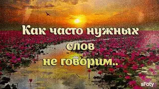 Как часто нужных слов не говорим.  Душевные стихи о жизни
