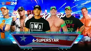 WWE 2K24 JOHN CENA BATTLE HIMSELF IN CHAOS 6 MAN MATCH