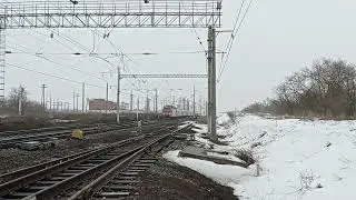 «Гость из Россоши» ЭП1М-772 с пассажирским поездом №14 Адлер - Саратов и приветливой бригадой