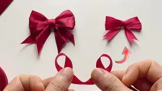 How to Make a Simple Bow - Bow Tutorial - DIY Ribbon