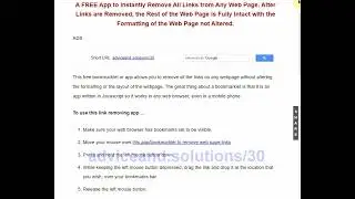 Remove ALL LINKS from Web Page without Changing Web Page Layout or Formatting