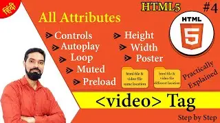 Video tag - html5 Tutorial in Hindi | Practically Complete Detailed Explained  in Hindi |#videotags