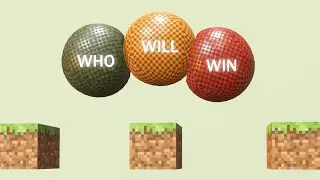 3D Softbody Simulation Race | Balls Vs. Minecraft Parkour