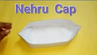 Nehru Cap Making With Paper/Nehru topi paper