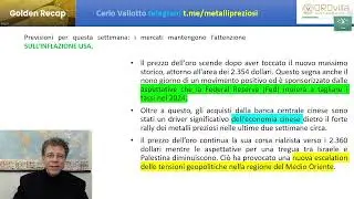 Golden Recap con Carlo Vallotto - 10 Aprile 2024