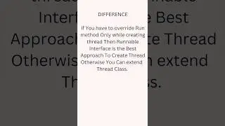 Difference Between Runnable Interface And Thread Class |Tech IQ Lab 